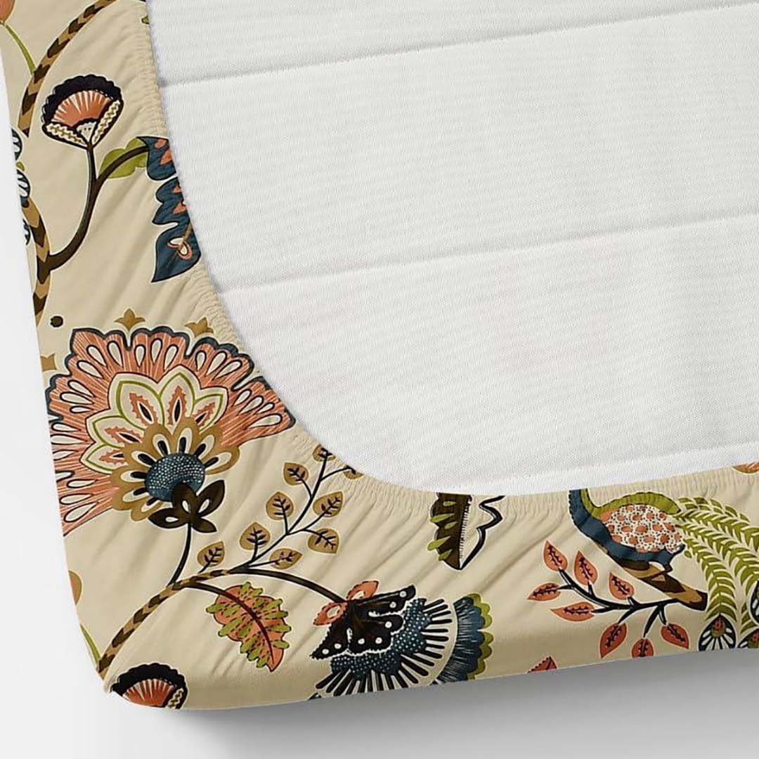 Cotton (60x90 Inch) Single Size Bedsheet With 1 Pillow Cover in Multicolor Image 3