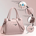 Handbag For Women And Girls Stylish Pink PU Leather Bag Image 1