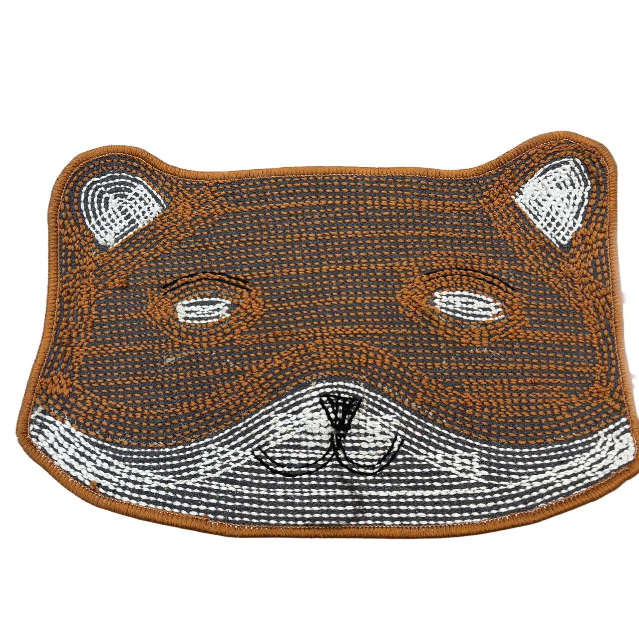 Cotton Anti-Slip Doormat for Home & Bathroom Entrance Multicolor Fox Mat (40x60 cm) Image 2