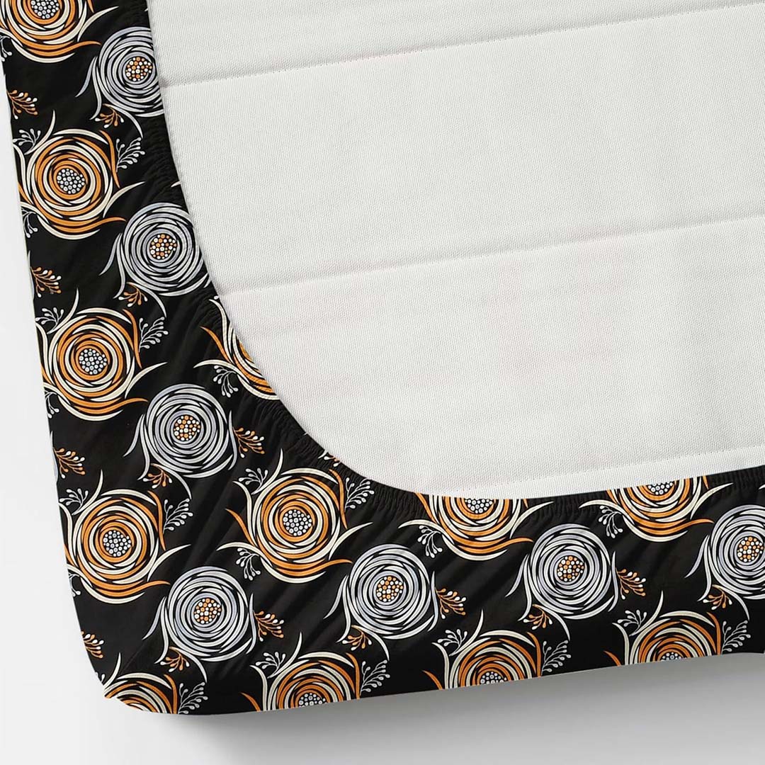 Glace Cotton (78x72 Inch) Double Size Bedsheet With 2 Pillow Cover in Multicolor Image 2