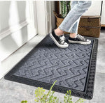 Polypropylene Anti-Slip Doormat for Home & Bathroom Entrance Grey Rectangular Mat (40x60 cm) Image 1