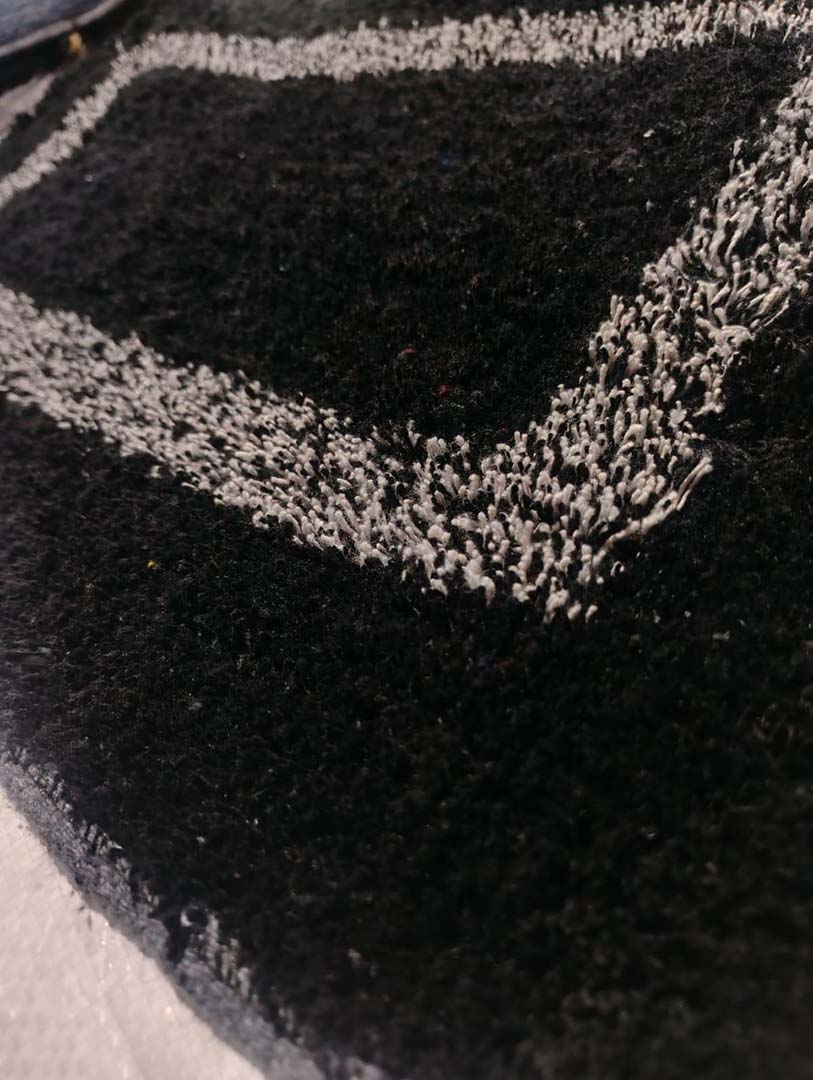 Cotton Anti-Slip Doormat for Home & Bathroom Entrance Black rectangular Mat (40x60 cm) 2 Pcs Image 4