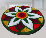 Cotton Anti-Slip Doormat for Home & Bathroom Entrance Multicolor Rectangular Mat (60 cm) 2 Pcs Image 3