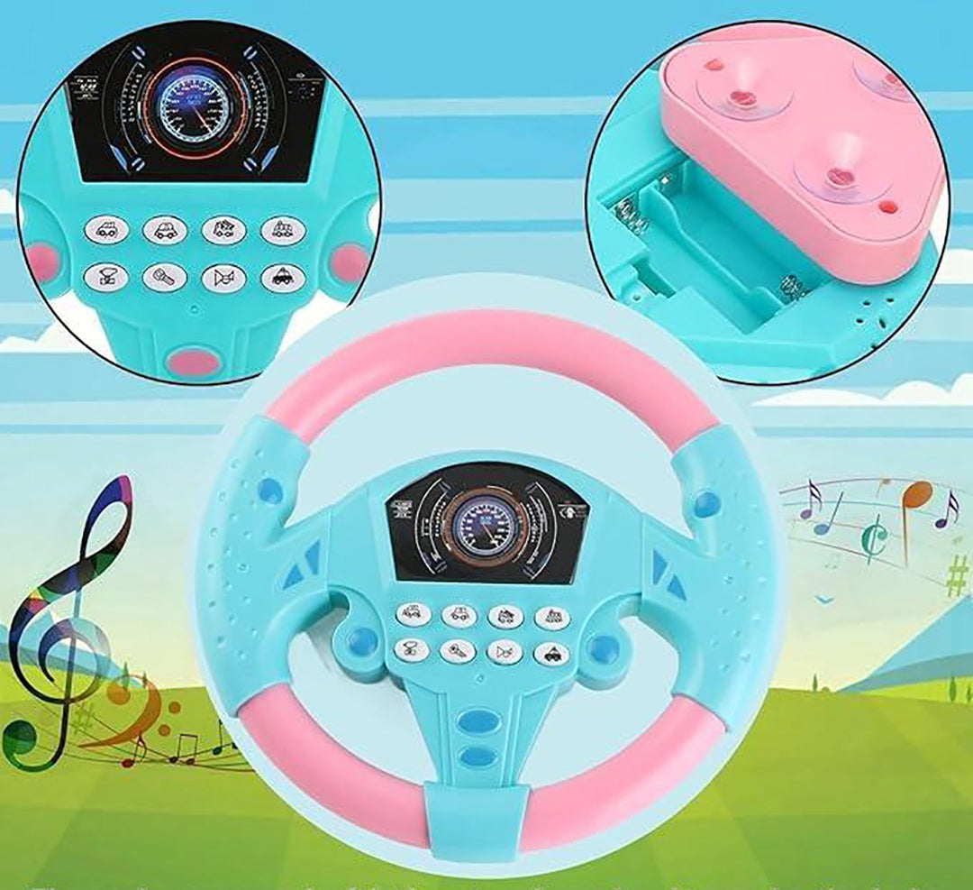 Wheel Toy Simulation Interactive Baby Driving Toy With Light And Sound Educational Gift Image 2