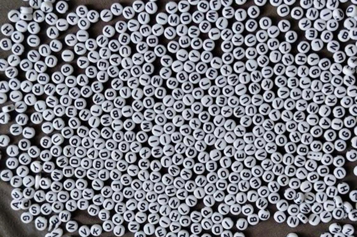 Black And White Alphabets Beads Image 4