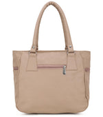 Handbag For Women And Girls Stylish Beige PU Leather Bag Image 2