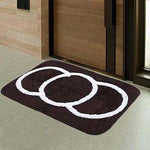Microfiber Anti-Slip Doormat for Home & Bathroom Entrance Brown Rectangular Mat (15x23 cm) Image 3