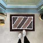 PVC Anti-Slip Doormat for Home & Bathroom Entrance Brown Rectangular Mat (40x60 cm) 2 Pcs Image 2