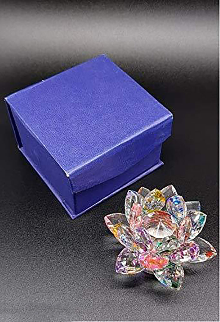 Exclusive Vastu Feng Shui Transparent Crystal Lotus For Positive Energy Gift Item And Good Luck Brings Prosperity Success Image 1