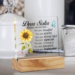 Bellu Sisters Gift Best Sister Gifts From Sister Inspirational Sister Love Desk Decor Floral Acrylic Desk Plaque Sign With Wood Stand Home Office Desk Sign Keepsake5X4 Inches Image 4