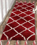 Microfiber Anti-Slip Doormat for Home & Bathroom Entrance Red Rectangular Mat (2x5 Feet) Image 3