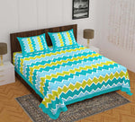 Cotton (90x100 Inch) Double Size Bedsheet With 2 Pillow Cover in Multicolor Image 2