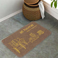 Coir Anti-Slip Doormat for Home & Bathroom Entrance Beige Rectangular Mat (40x60 cm) Image 1
