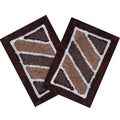 PVC Anti-Slip Doormat for Home & Bathroom Entrance Brown Rectangular Mat (40x60 cm) 2 Pcs Image 1
