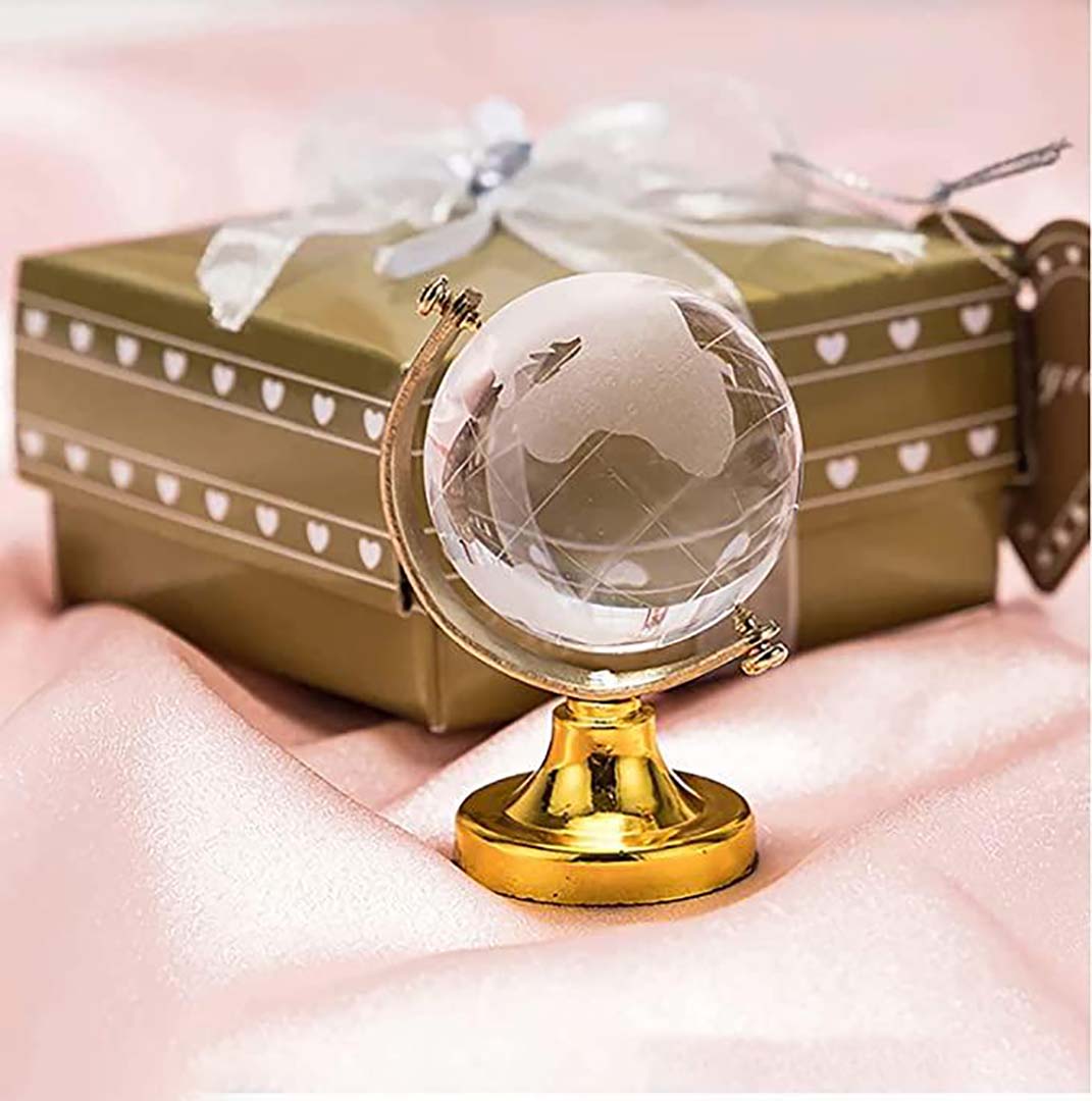 Feng Shui 40Mm Crystal Globe For Career Success Financial Luck Business Growth Vastu Remedy Tabledesk Decor For Office And Home Image 1
