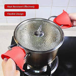 Set Of 2 Pcs Silicone Heat Resistant Cooking Pinch Mitts Microwave Oven Hand Gloves Baking Oven Gloves Cooking Pinch Grips Kitchen Heat Resistant Solution Multicolor 1 Pair Image 3