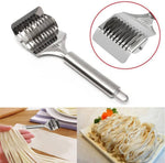 Stainless Steel Noodle Pasta Cutter Roller Manual Lattice Roller For Fresh Homemade Noodles Dough Herbs Veggies Image 3
