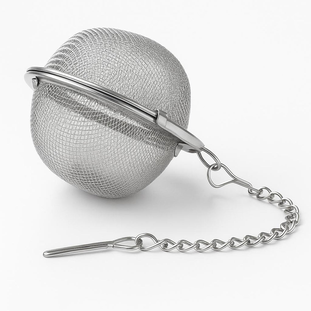 Kitchen Mesh Tea Ball 1 Pc Chai Filter With Hook Chain Image 1