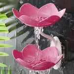 Wall Mounted Double Layer Soap Dish Holder Flower Design Sabundani With Magic Sticker Self Adhesive Sponge Soap Rack For Kitchen Bathroom 1 Pc Multicolor Image 1