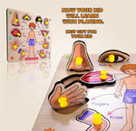 Learning Educational Toys Wooden Human Parts Puzzle Wooden Toys For Kids Image 2