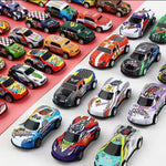 06Pcs Pull Back Race Cars Toys Vehicles Gift Set 3 Inch Friction Powered Mini Metal Alloy Toy Toddler Birthday Gift Image 2