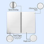400 Pages A4 Spiral Wire Bounded Ruled Notebook Pack Of 3 Image 4