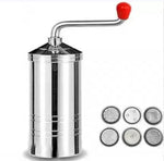 Stainless Steel Hand Press Sev Maker Noodle Maker With 6 Interchangeable Blades With This High Quality Stainless Steel Image 1