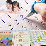 Practice Copybook Number Tracing Book For Preschoolers With Pen Magic Calligraphy Copybook Set Practical Reusable Writing Tool Simple Hand Lettering 4 Book 10 Refill Image 1