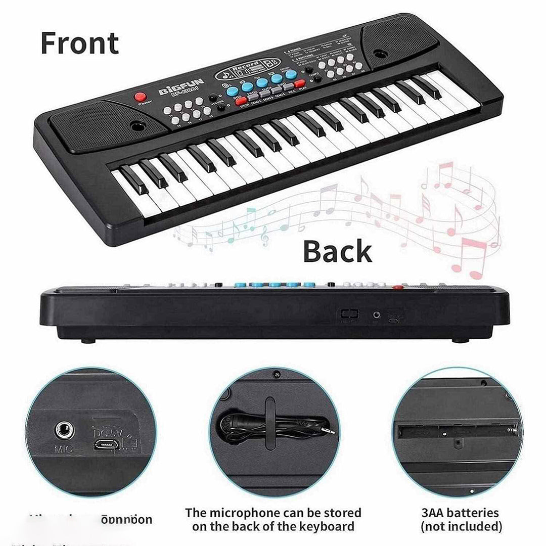 Piano Keyboard With 37 Keys Piano For Kids Educational Musical Toy And Electronic Piano With Microphone Black Color Girls Boys Gift Image 2