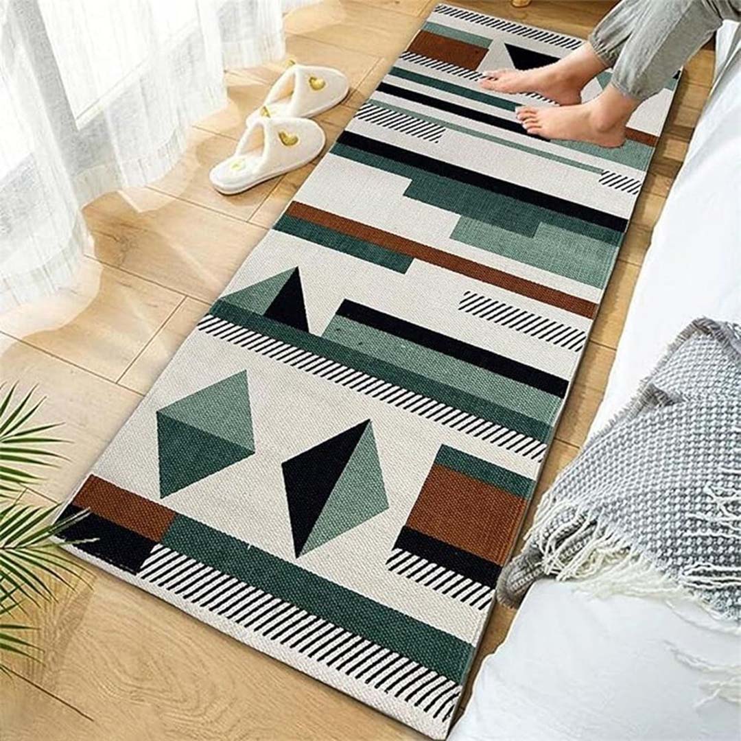 Cotton Anti-Slip Doormat for Home & Bathroom Entrance Multicolor Rectangular Mat (2x5 Feet) Image 4