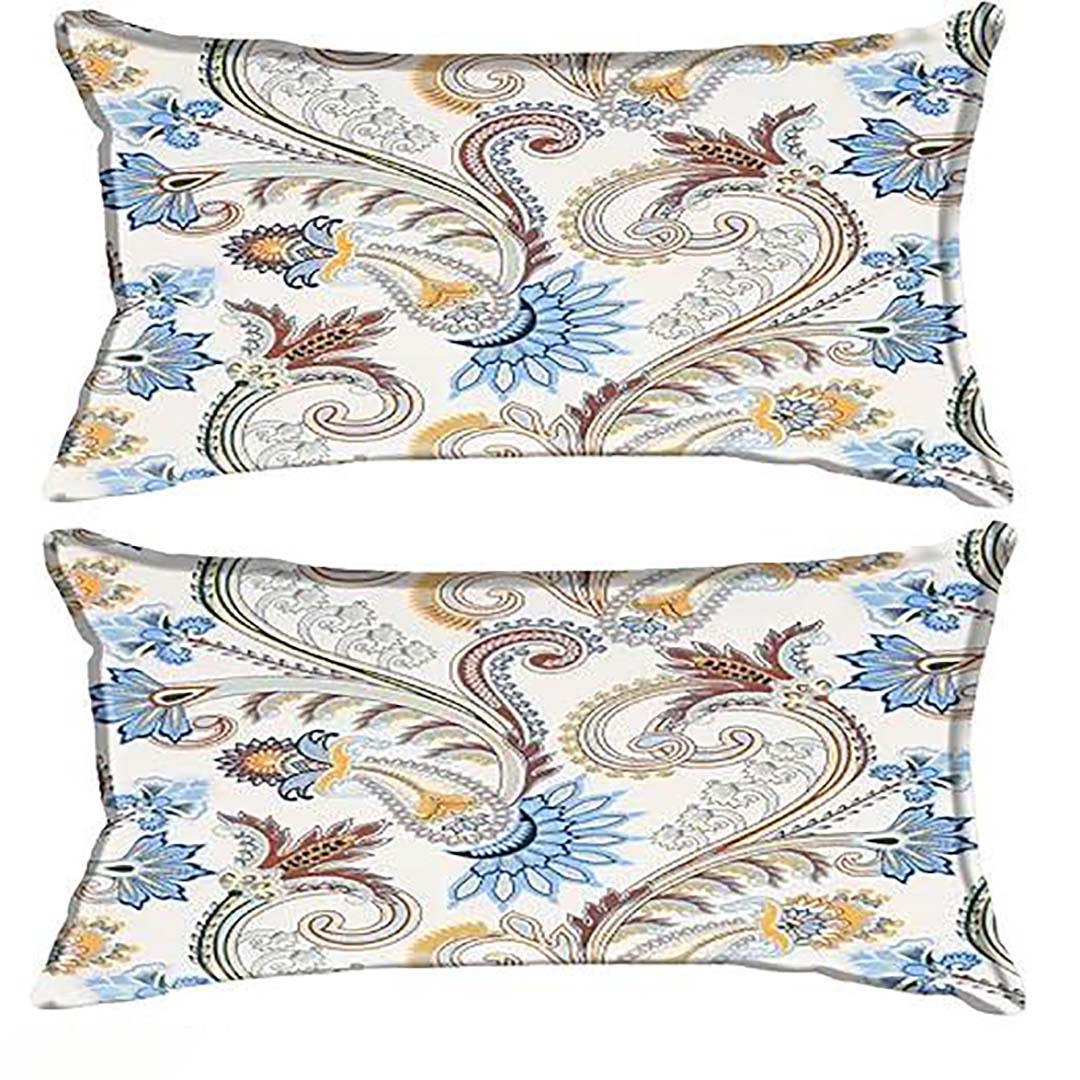 Glace Cotton (90x100 Inch) Double Size Bedsheet With 2 Pillow Cover in Multicolor Image 4