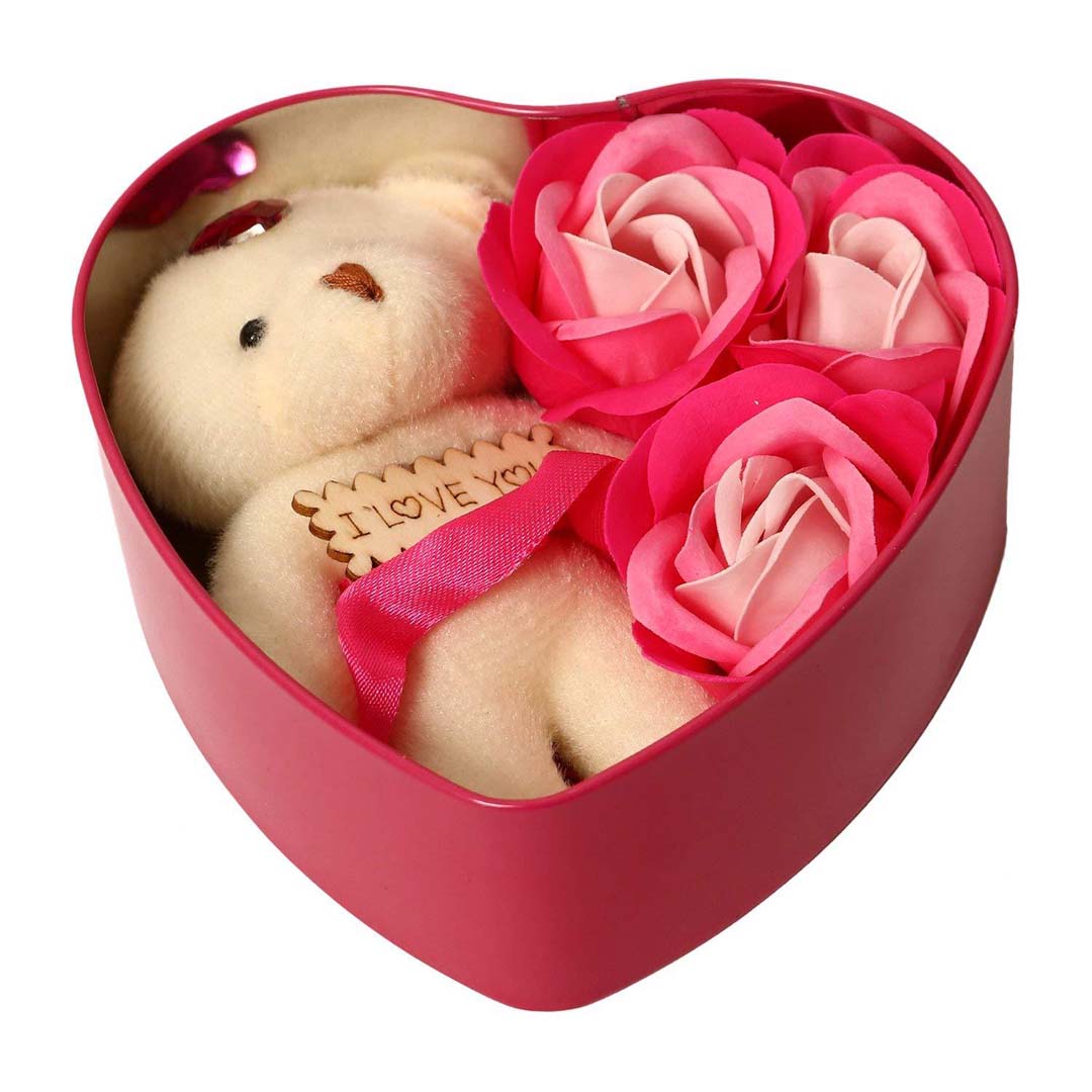 Heart Box With Teddy Bear Heart Box For Occasions Like Valentine Day Someone Special Loved One 5 Cm Image 1