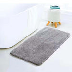 Microfiber Anti-Slip Doormat for Home & Bathroom Entrance Grey Rectangular Mat (40x60 cm) Image 2