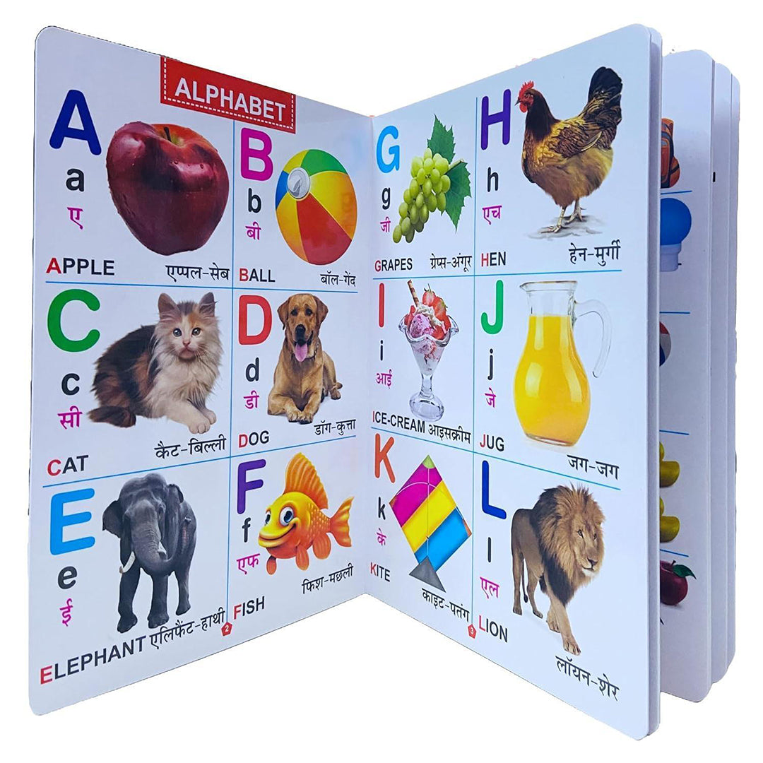 All In One Picture Board Book For Toddlers Early Learning Colors Shapes Animals And Abcs Sturdy Durable Educational Book For All Kids Image 1