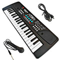 Piano Keyboard With 37 Keys Piano For Kids Educational Musical Toy And Electronic Piano With Microphone Black Color Girls Boys Gift Image 1
