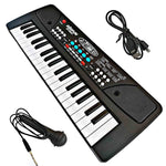 Piano Keyboard With 37 Keys Piano For Kids Educational Musical Toy And Electronic Piano With Microphone Black Color Girls Boys Gift Image 1