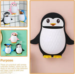 Penguin Design Toothbrush Holder Unique Wall Mounted Self Adhesive Storage Wall Mount Toothbrush Holder Wall Mount Remote And Mobile Stand Image 4
