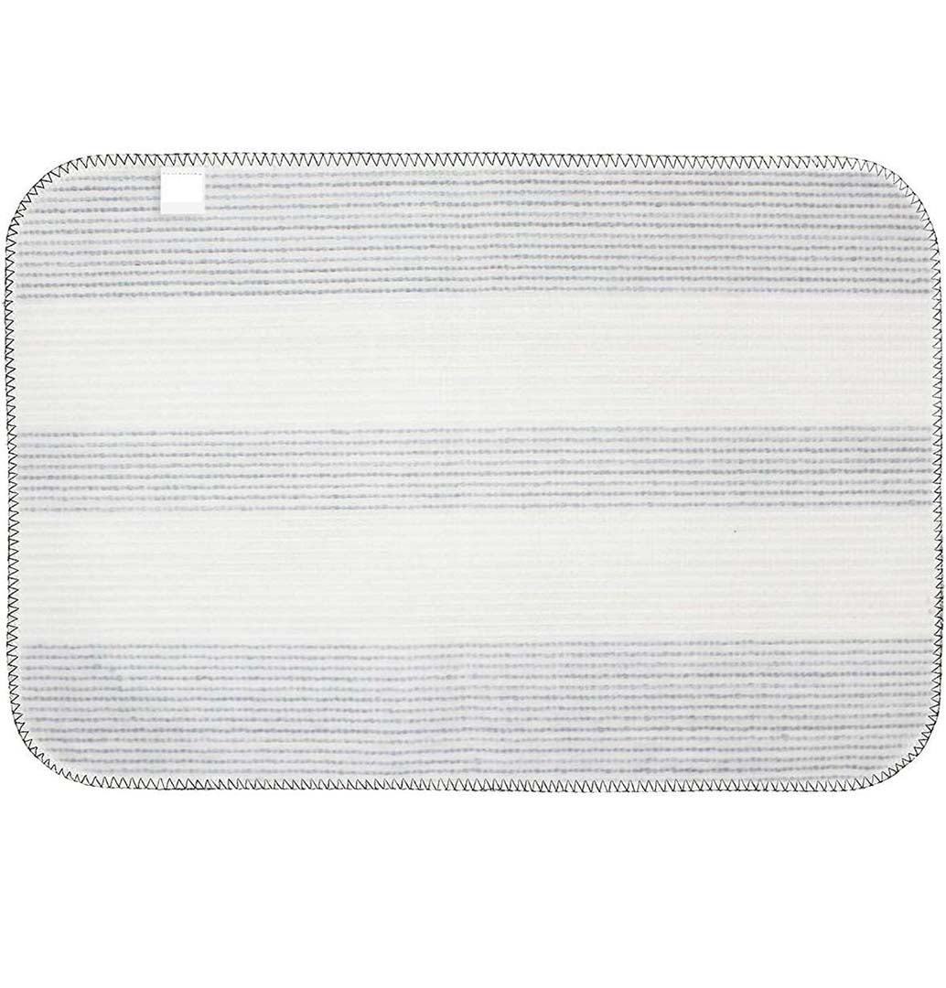 Microfiber Anti-Slip Doormat for Home & Bathroom Entrance Sky Blue Rectangular Mat (33x53 cm) 2 Pcs Image 2