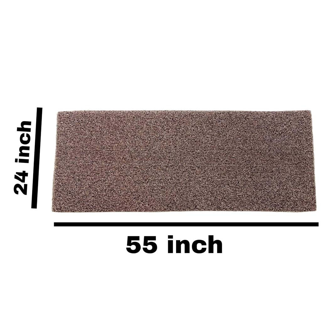 PVC Anti-Slip Doormat for Home & Bathroom Entrance Brown Rectangular Mat (24x55 Inch) Image 2