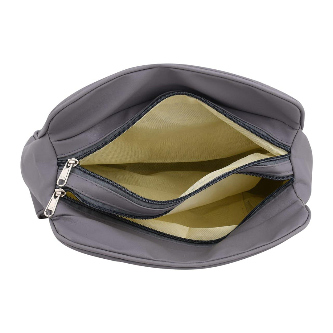 Handbag For Women And Girls Stylish grey PU Leather Bag Image 4