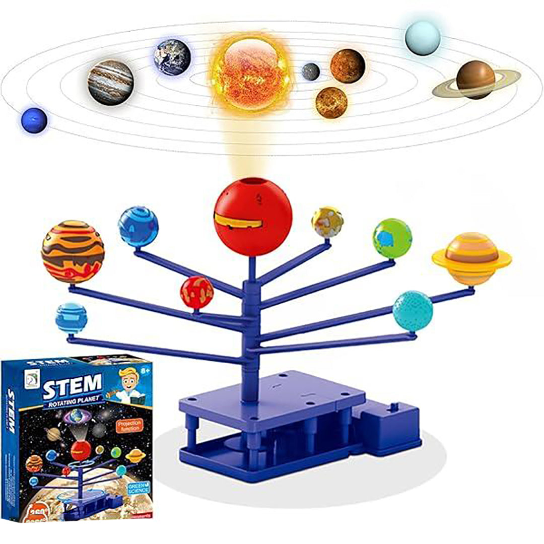 Rotating Dolar System Kit For Kids 3D Rotating Solar System Model Educational Toy Solar System Rotating Planets Image 4