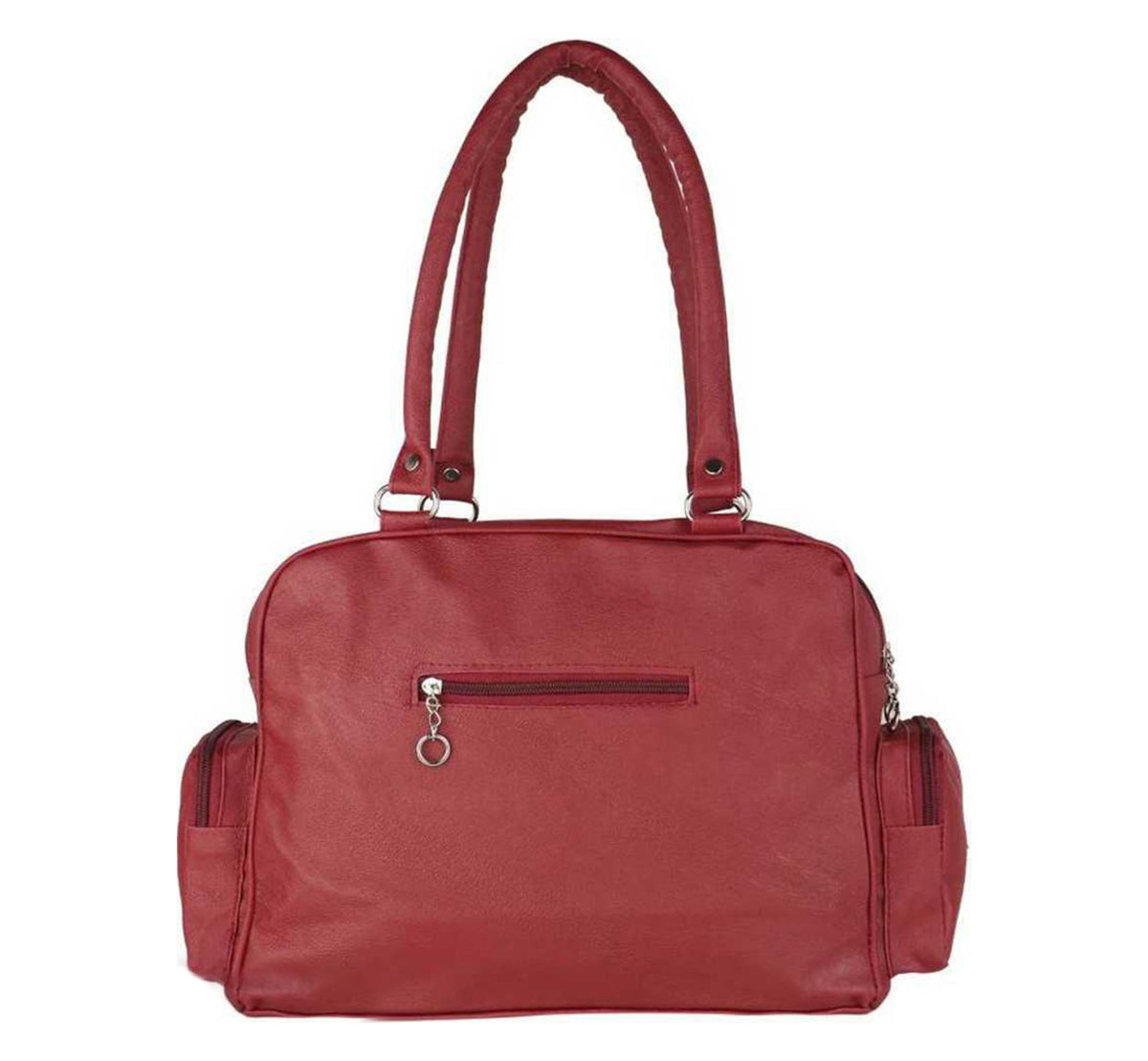 Handbag For Women And Girls Stylish Red PU Leather Bag Image 2