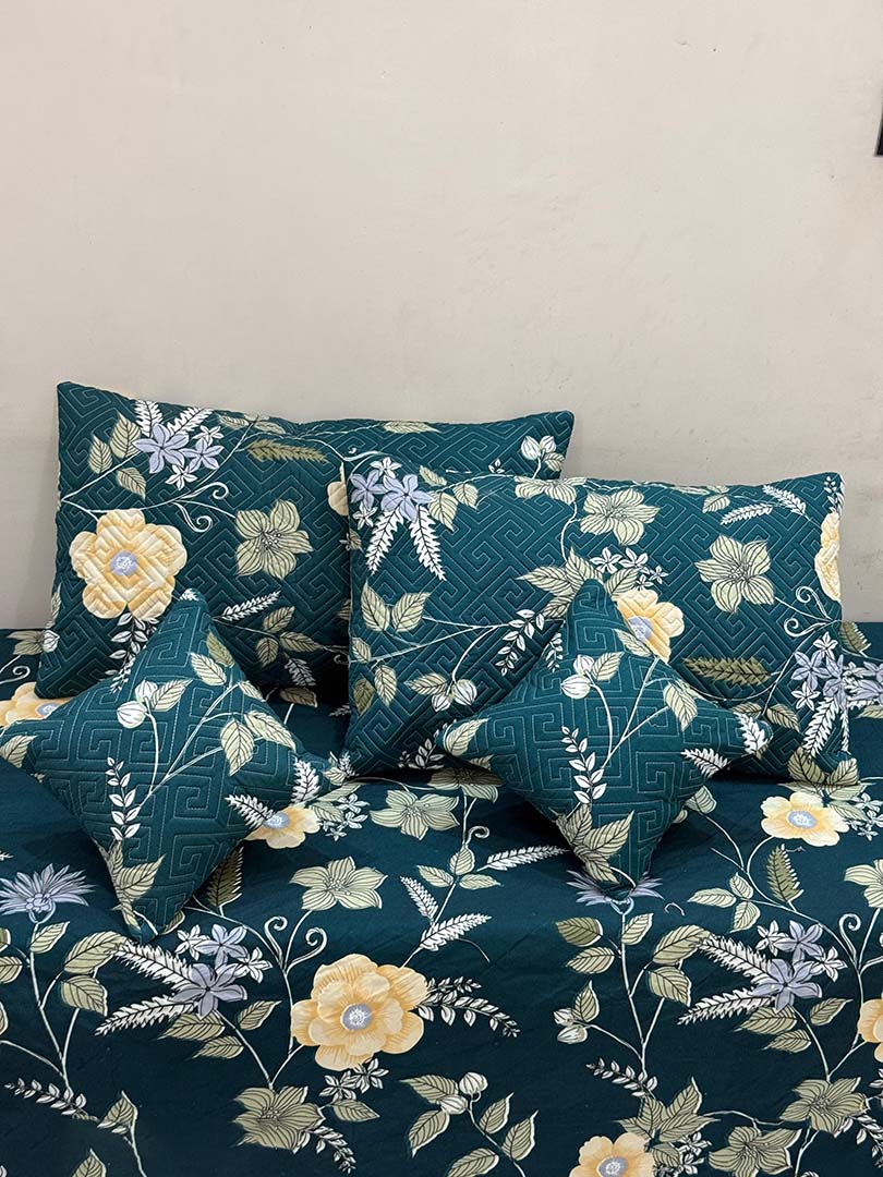 Glace Cotton (90x100 Inch) Double Size Bedsheet With 2 Pillow Cover in Multicolor Image 1