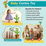 Dancing Cactus Talking Toy Cactus Plush Rechargeable Toy Wriggle Singing Recording Repeat For Babies Children Playing Home Decorate Toy Image 3