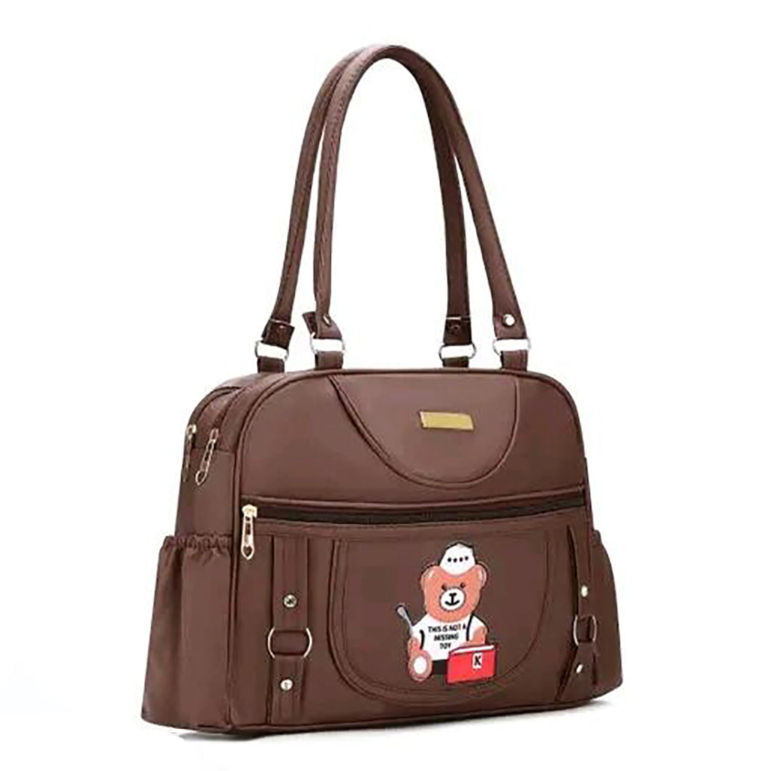 Handbag For Women And Girls Stylish Brown PU Leather Bag Image 2