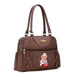 Handbag For Women And Girls Stylish Brown PU Leather Bag Image 2