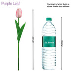 Purple Leaf 5Pcs Artificial Pink Tulip Flower Sticks For Home Decor Wedding Decorations Living Room Bedroom Vase Arrangement Table Centerpiece Image 3