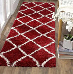 Microfiber Anti-Slip Doormat for Home & Bathroom Entrance Red Rectangular Mat (2x5 Feet) Image 1