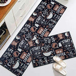 Velvet Anti-Slip Doormat for Home & Bathroom Entrance Multicolor Rectangular Mat (41x122 & 40x60 cm) 2 Pcs Image 4