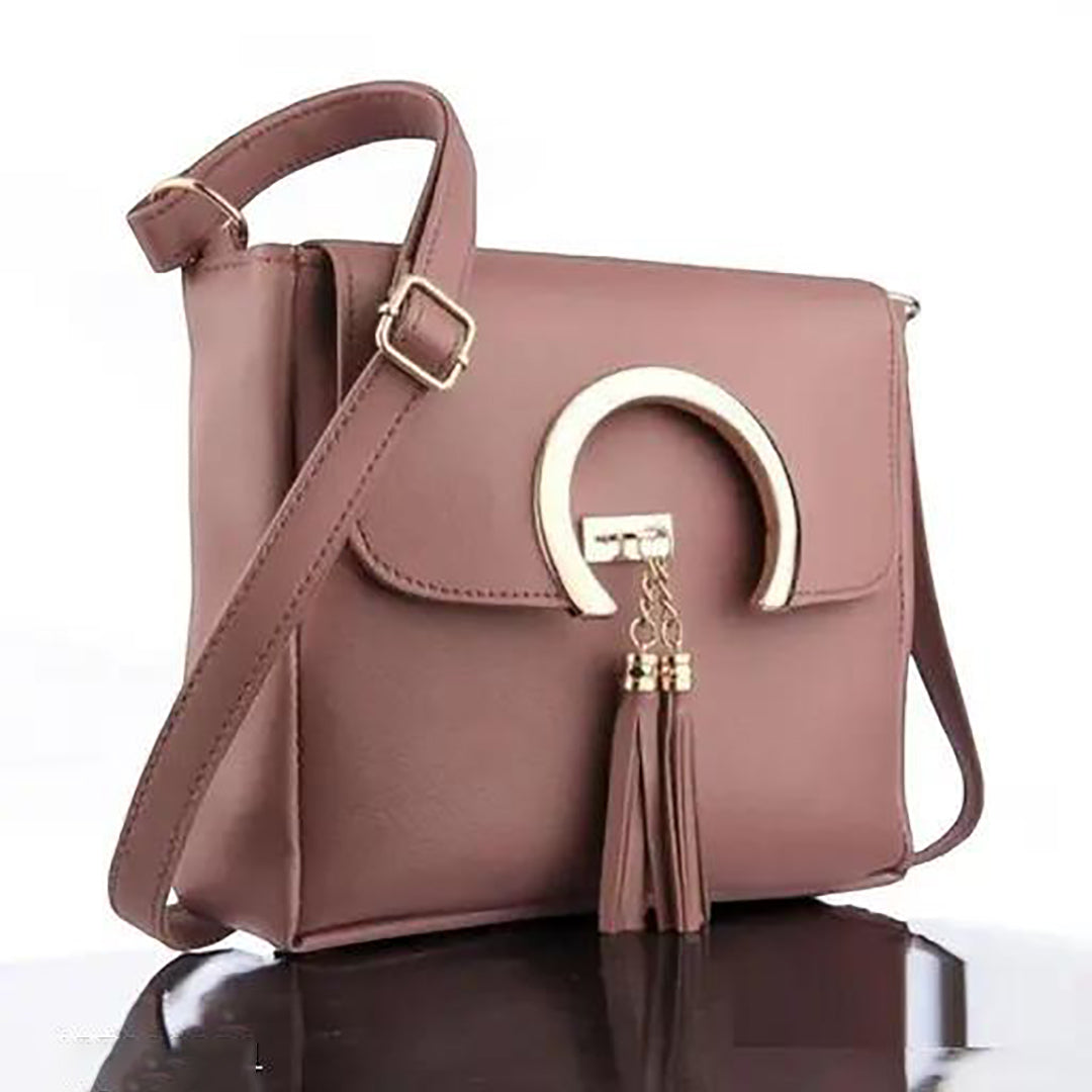 Handbag For Women And Girls Stylish Brown PU Leather Bag Image 3